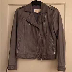 Michael Kors Taupe Leather Jacket
